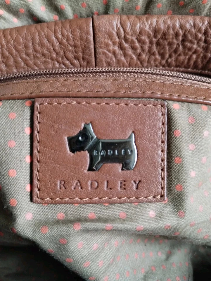 Radley Tan Brown Soft Leather Shoulder Bag Medium Sized