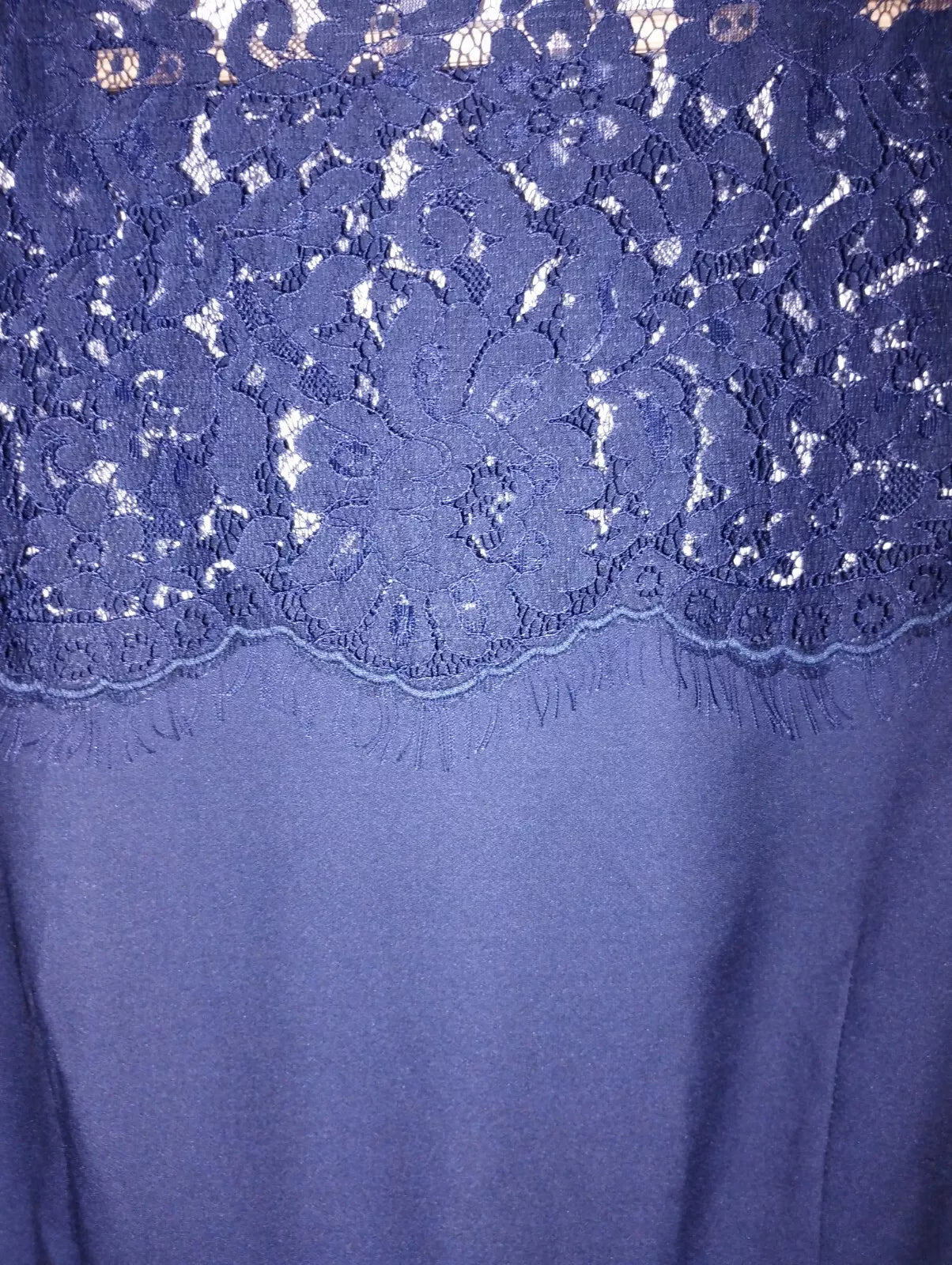 Somerset By Alice Temperley Silk Navy Lace Dress Size 14