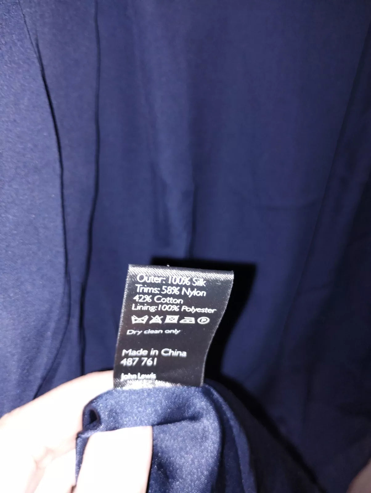 Somerset By Alice Temperley Silk Navy Lace Dress Size 14
