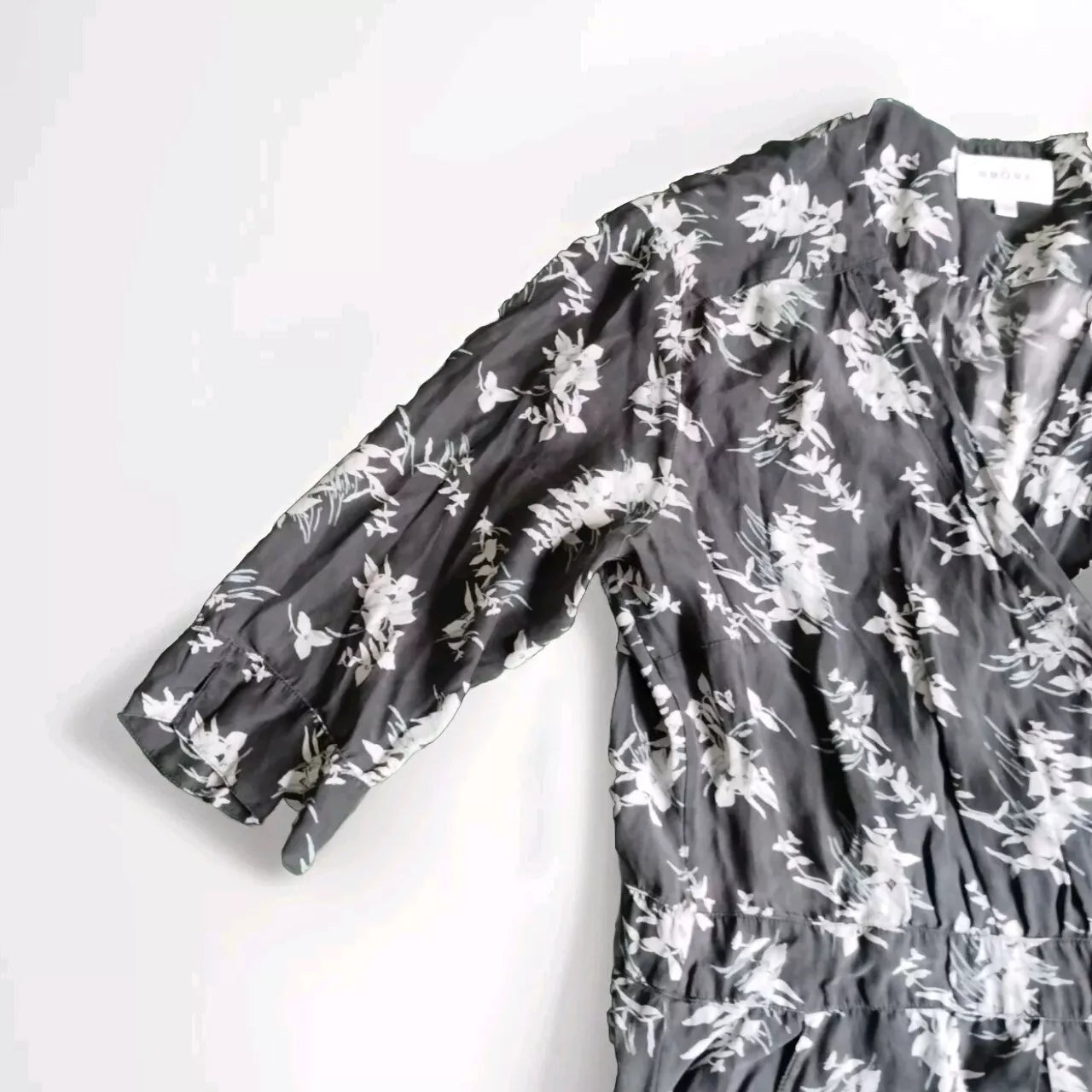 Brora Silk Dress Faux Wrap Fully Lined With Pockets Size 10